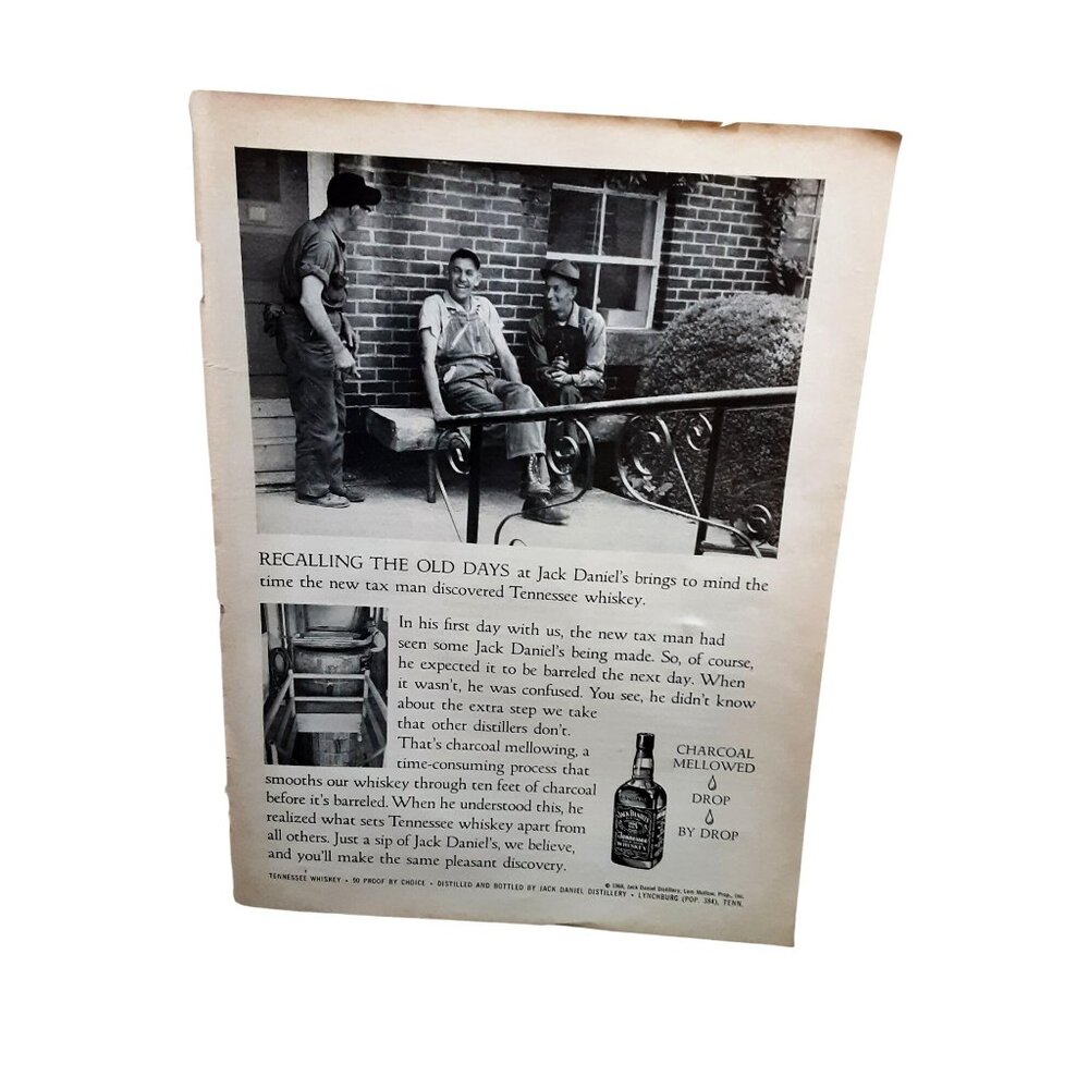 1970 Jack Daniel’s Tennessee Whiskey Vintage Full Page Magazine Print Ad